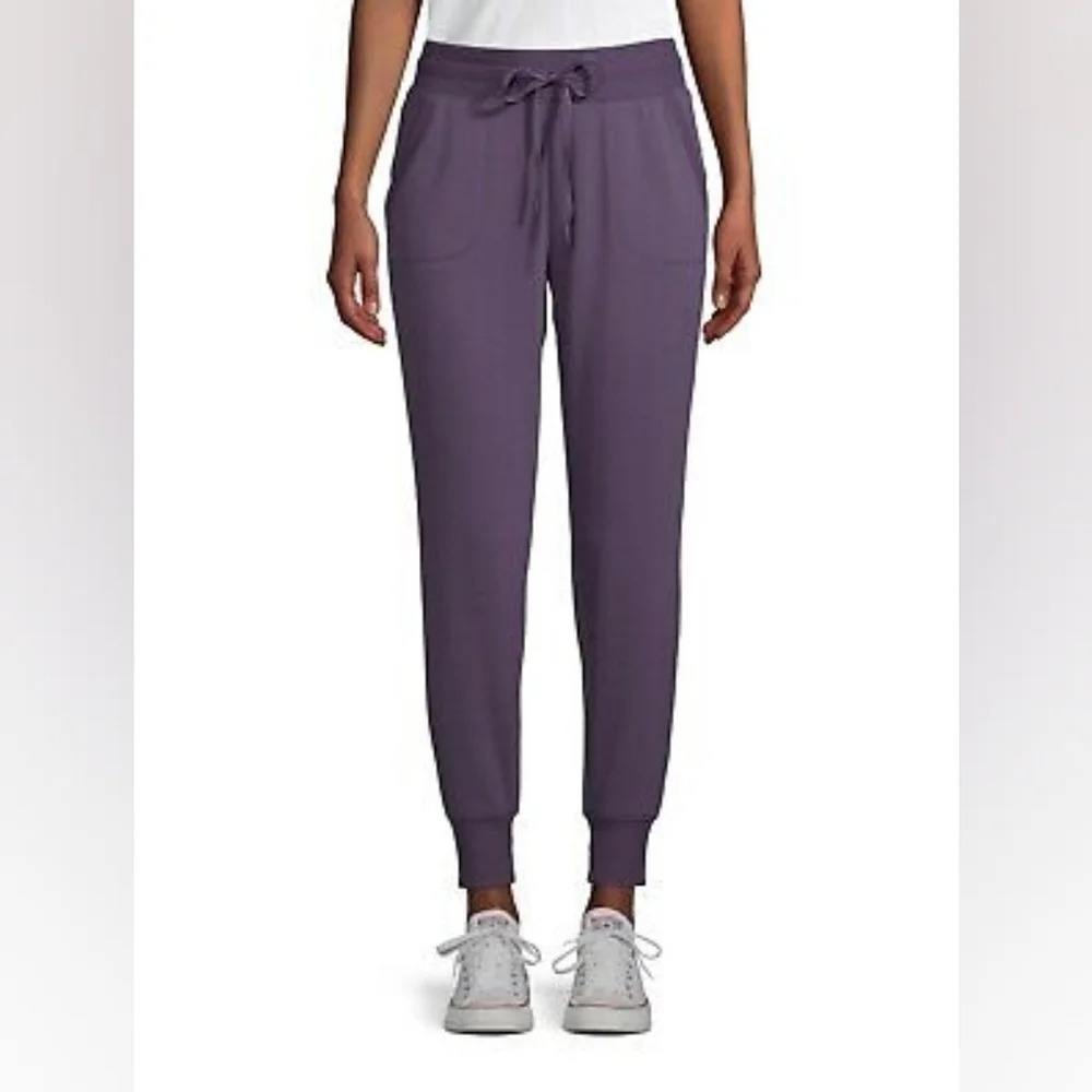 Athletic Works purple joggers cuffed 2  pants large 12/14 pre owned